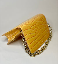 Load image into Gallery viewer, Sunshine Yellow Faux Croc Bag