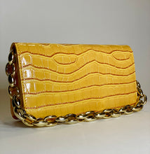Load image into Gallery viewer, Sunshine Yellow Faux Croc Bag